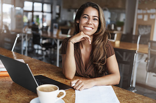 Image Text: 500x332_0004_Successful ambitious female entrepreneur interviewing you during meeting seek employee look pleasantly came