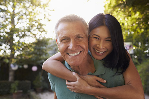 Image Text: 500x332_0000_Portrait Of Loving Mature Couple In Back Yard Garden